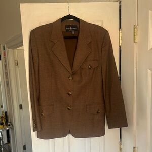 Ralph Lauren Brown Wool Blend Blazer